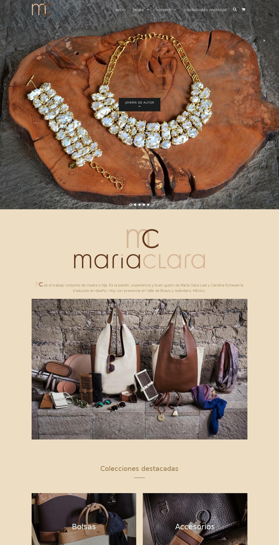 mariaclara.com.mx shopify website screenshot