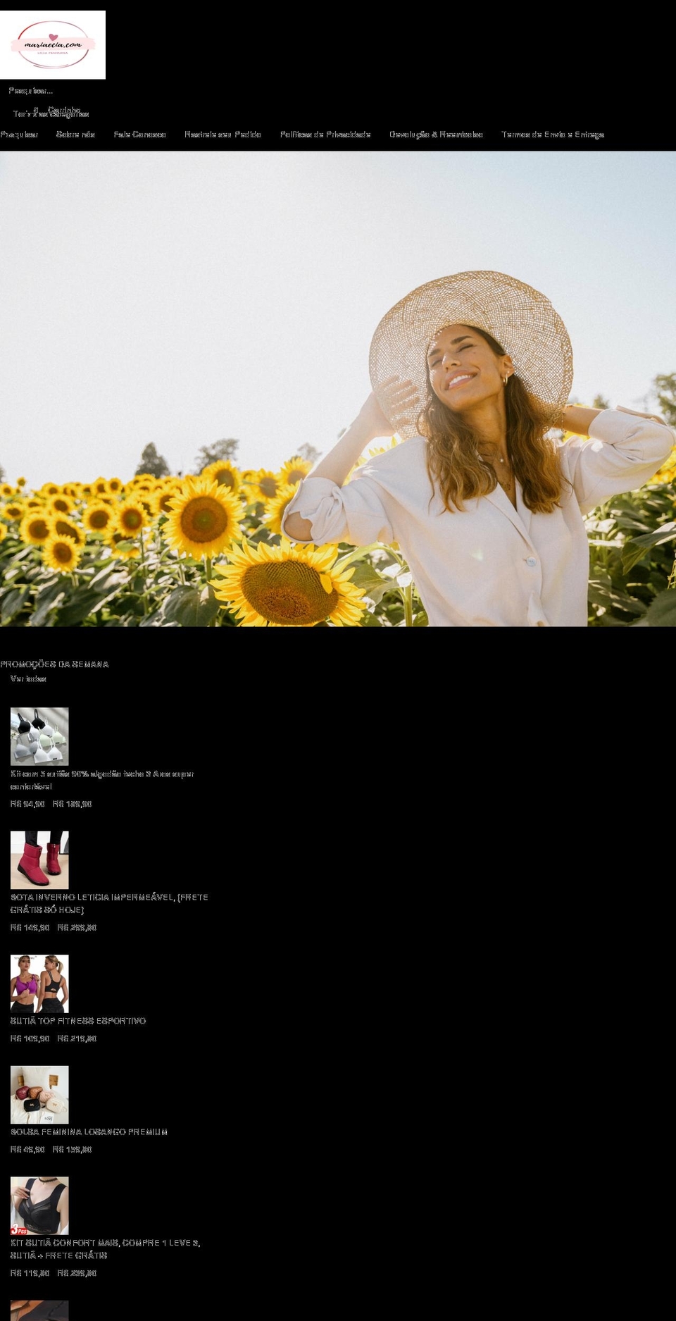 mariaecia.com shopify website screenshot