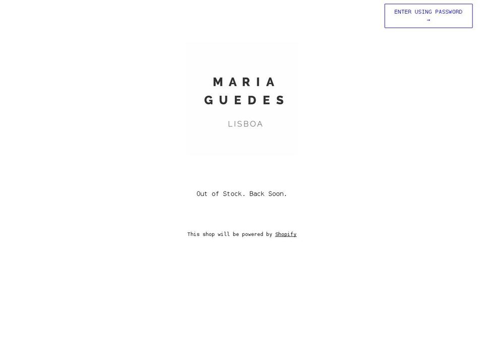 mariaguedeslisboa.com shopify website screenshot