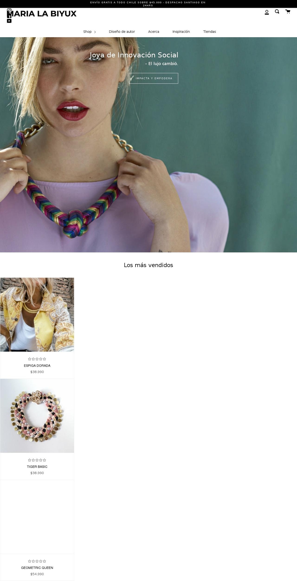 marialabiyux.com shopify website screenshot