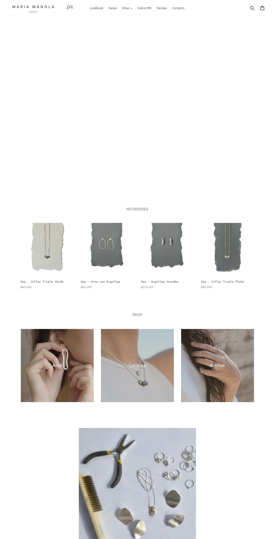 mariamanola.com — Shopify storefront screenshot