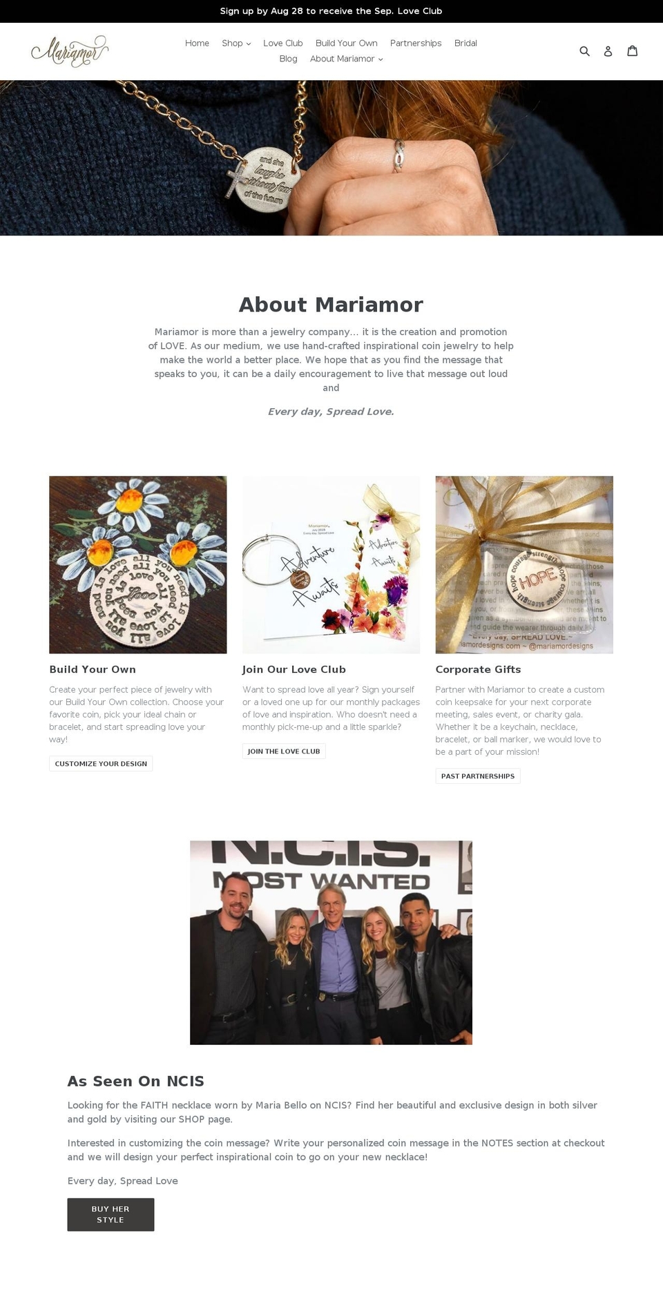 mariamordesigns.com — Shopify storefront screenshot