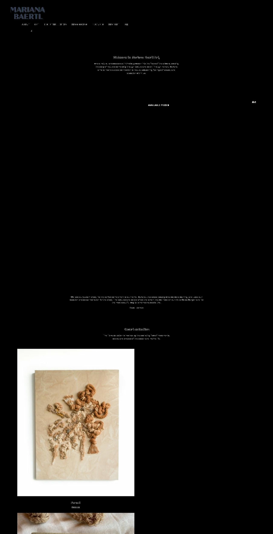 marianabaertl.com shopify website screenshot