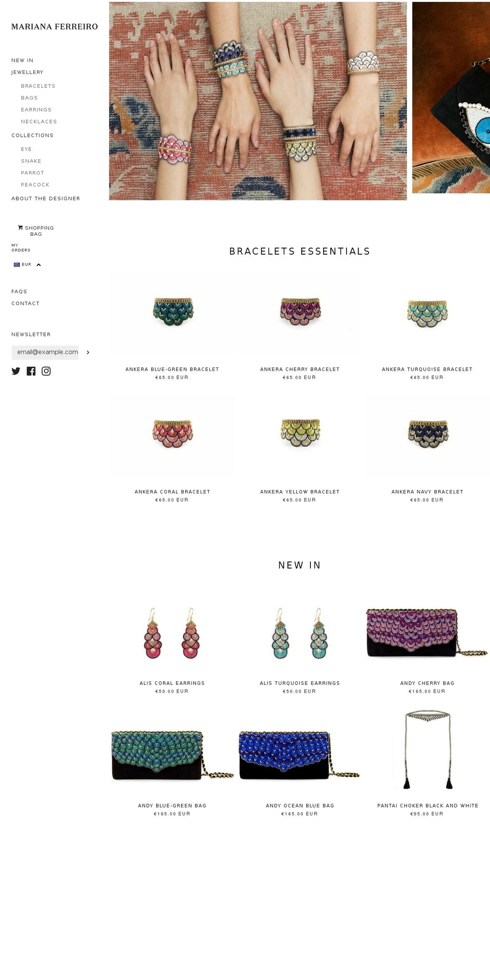 marianaferreiro.com shopify website screenshot