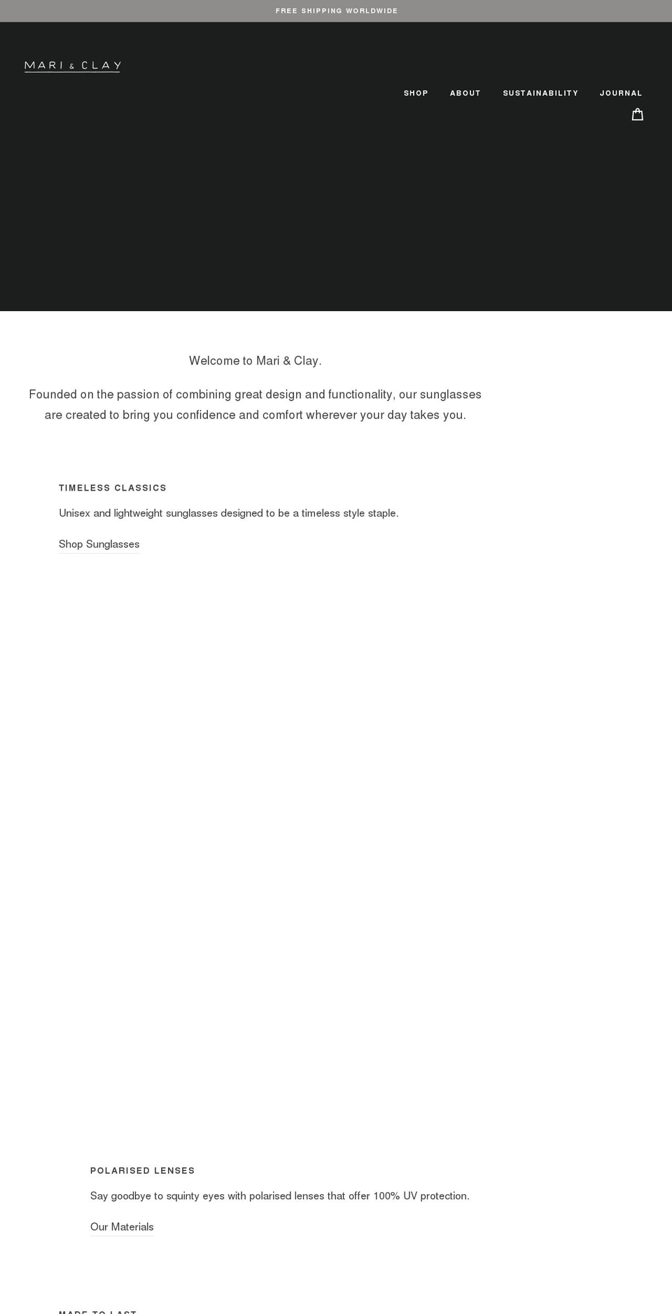 mariandclay.com.au shopify website screenshot