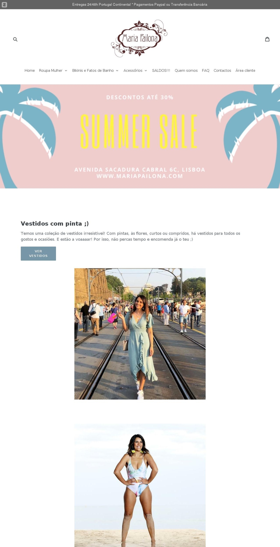 mariapailona.com shopify website screenshot