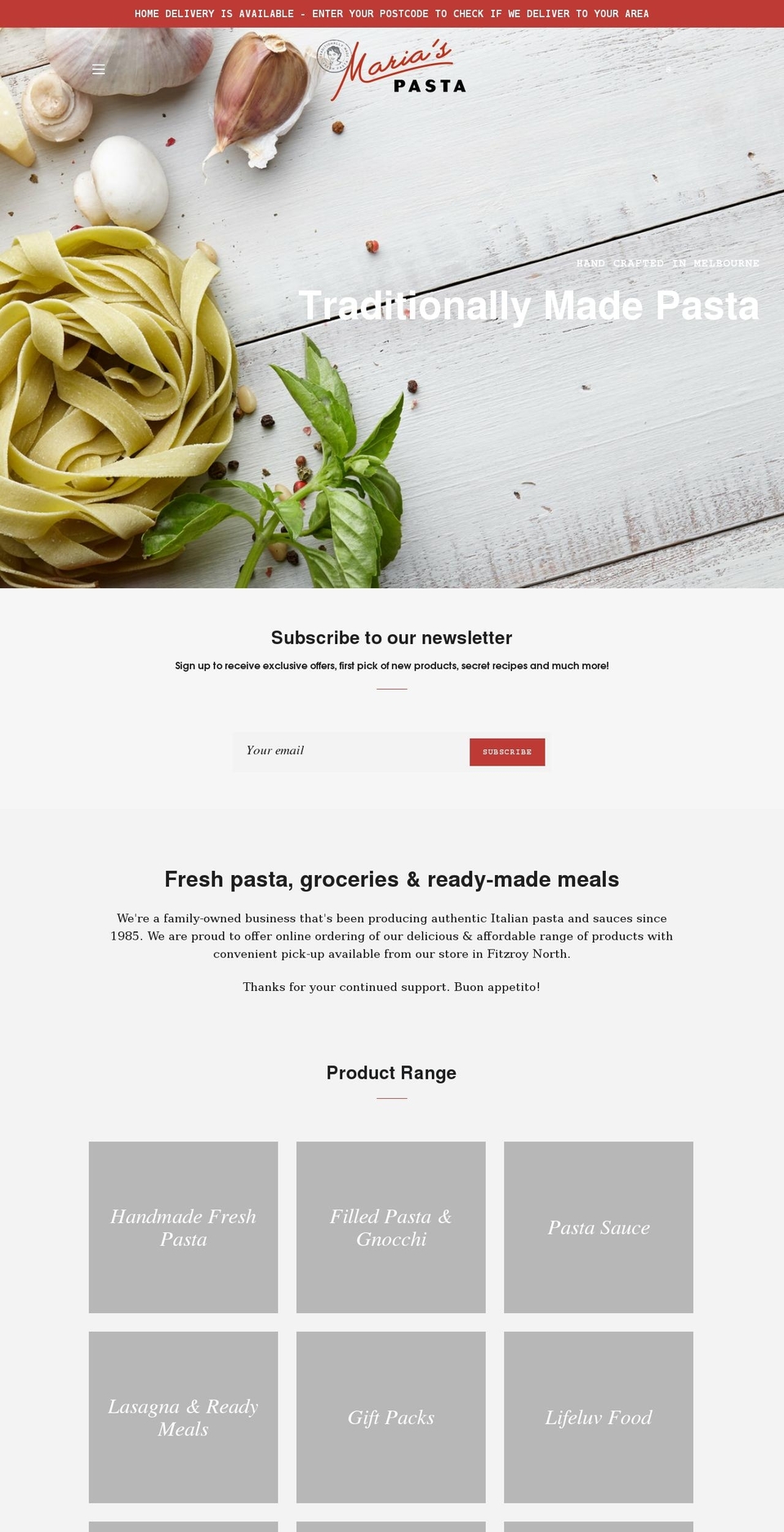 marias.com.au shopify website screenshot
