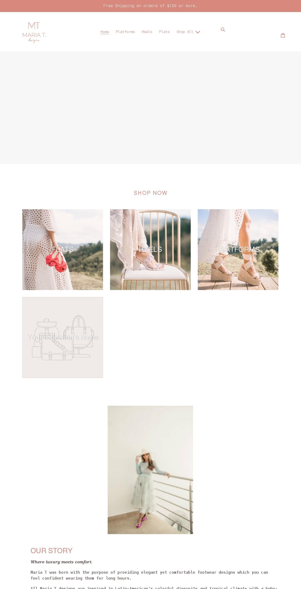 mariatdesigns.com shopify website screenshot