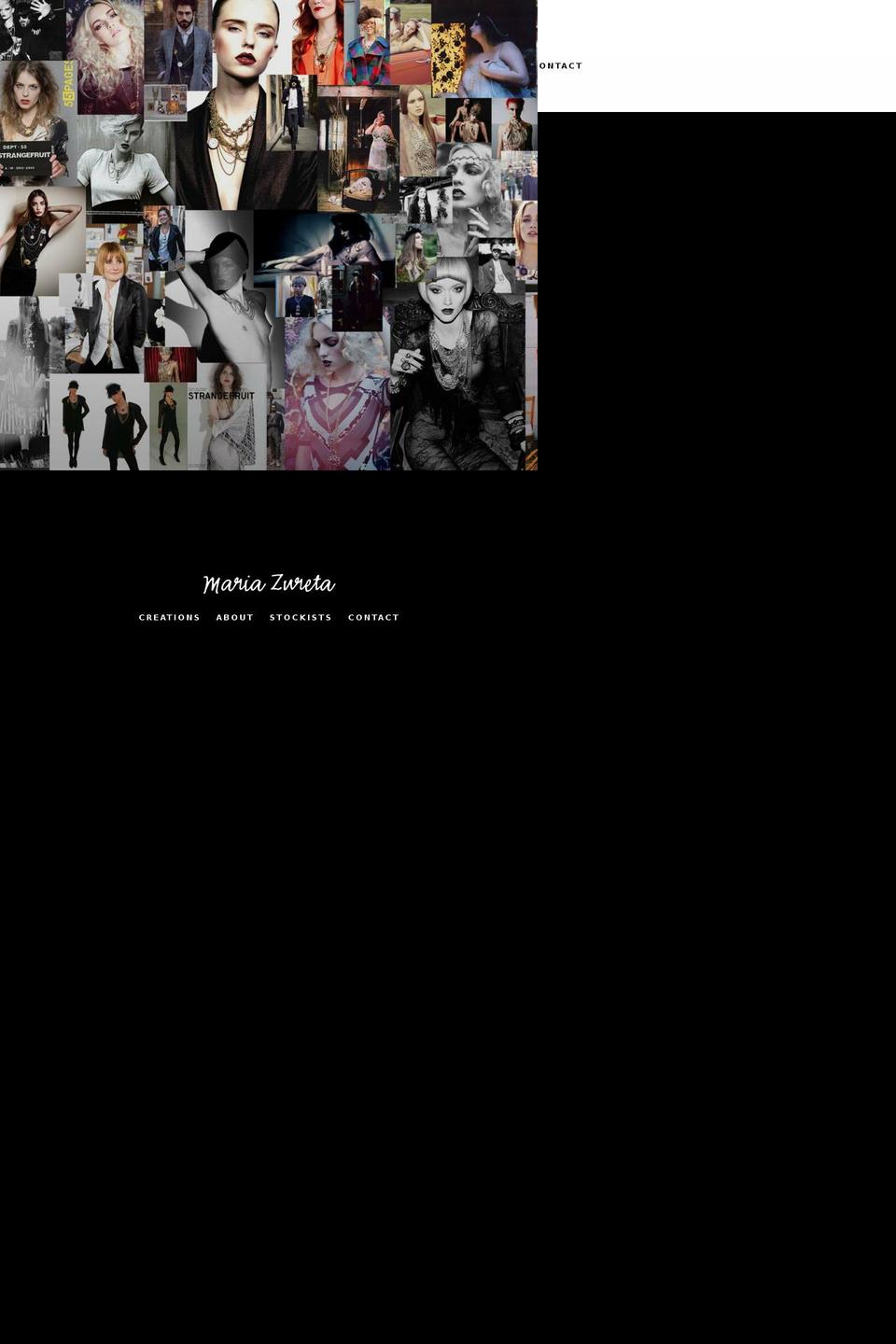 mariazureta.com shopify website screenshot
