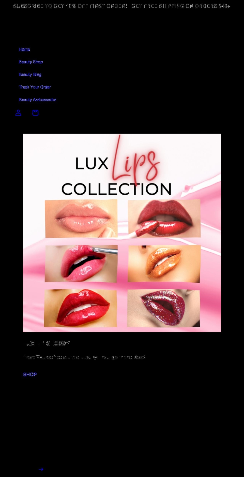 maribcosmetics.com shopify website screenshot