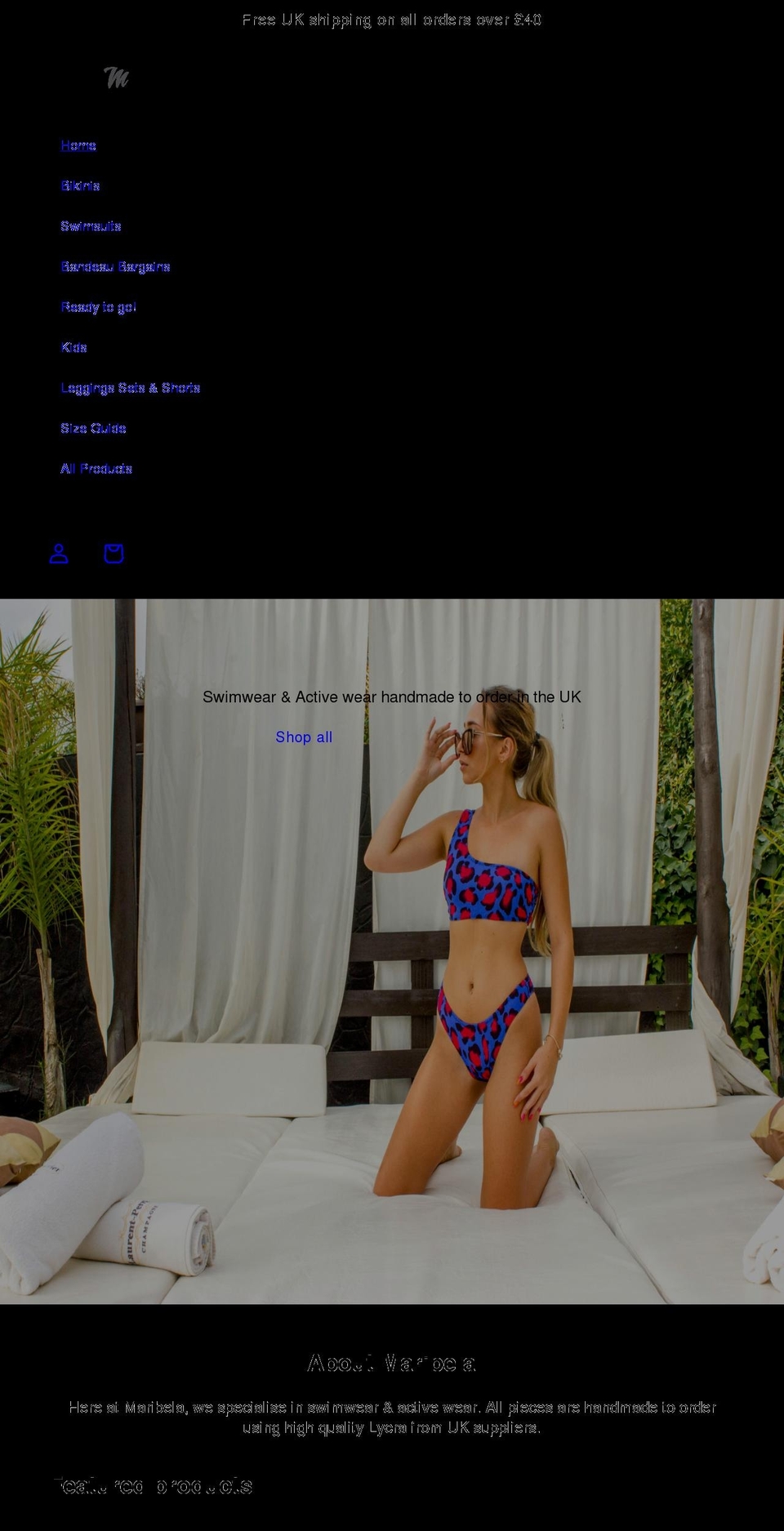 maribela.co.uk shopify website screenshot