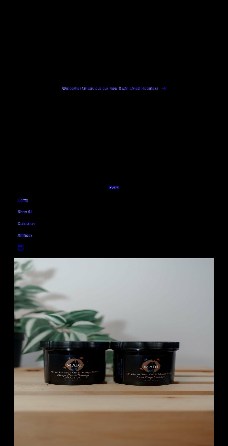 maribymvp.com shopify website screenshot