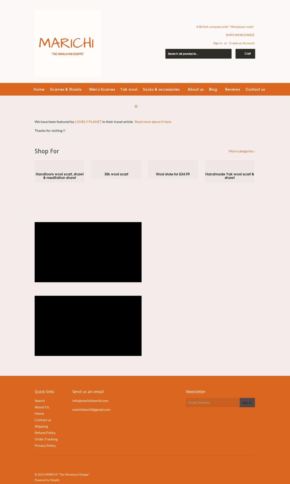 marichiworld.com — Shopify storefront screenshot