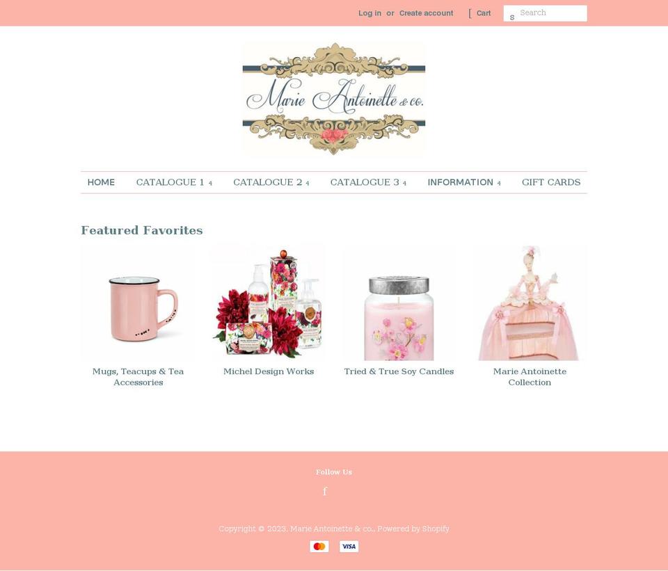 Theme export - HC -  Jun ' Shopify theme site example marieantoinetteco.com