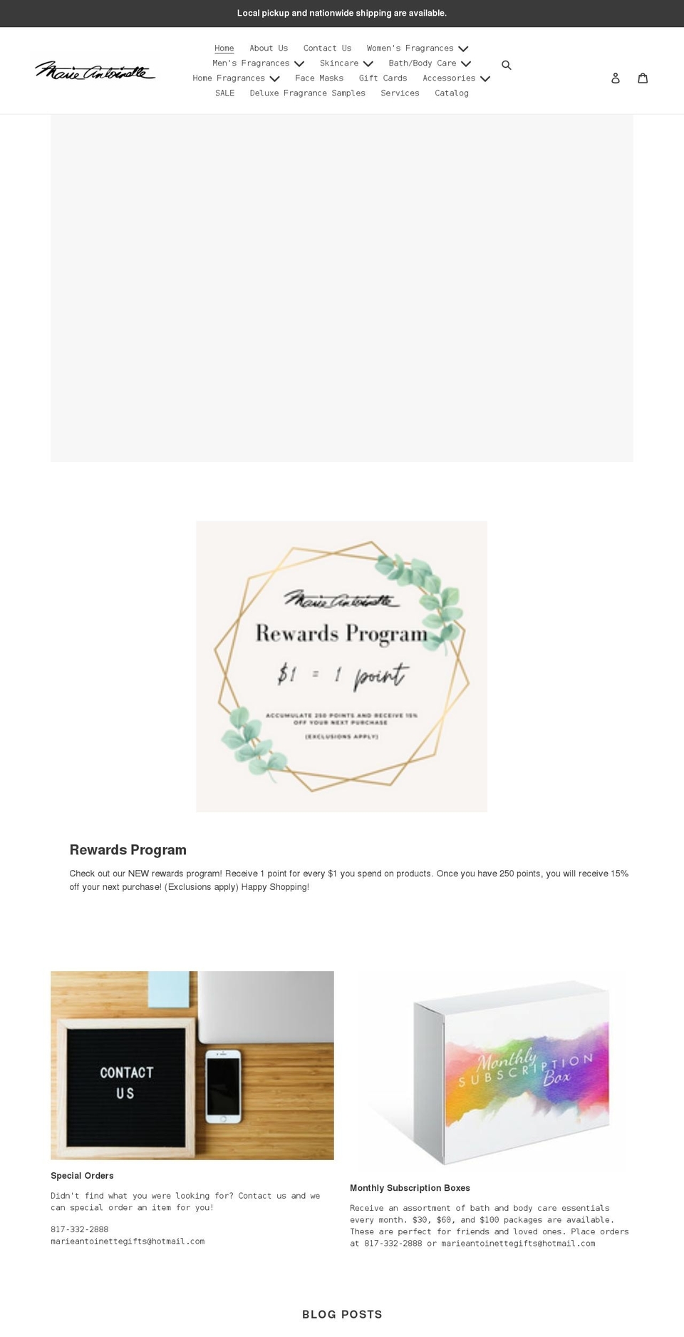marieantoinettegifts.com shopify website screenshot