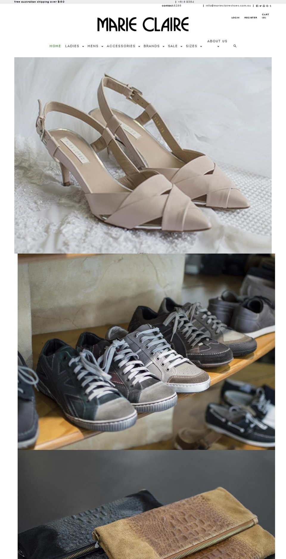 marieclaireshoes.com.au shopify website screenshot