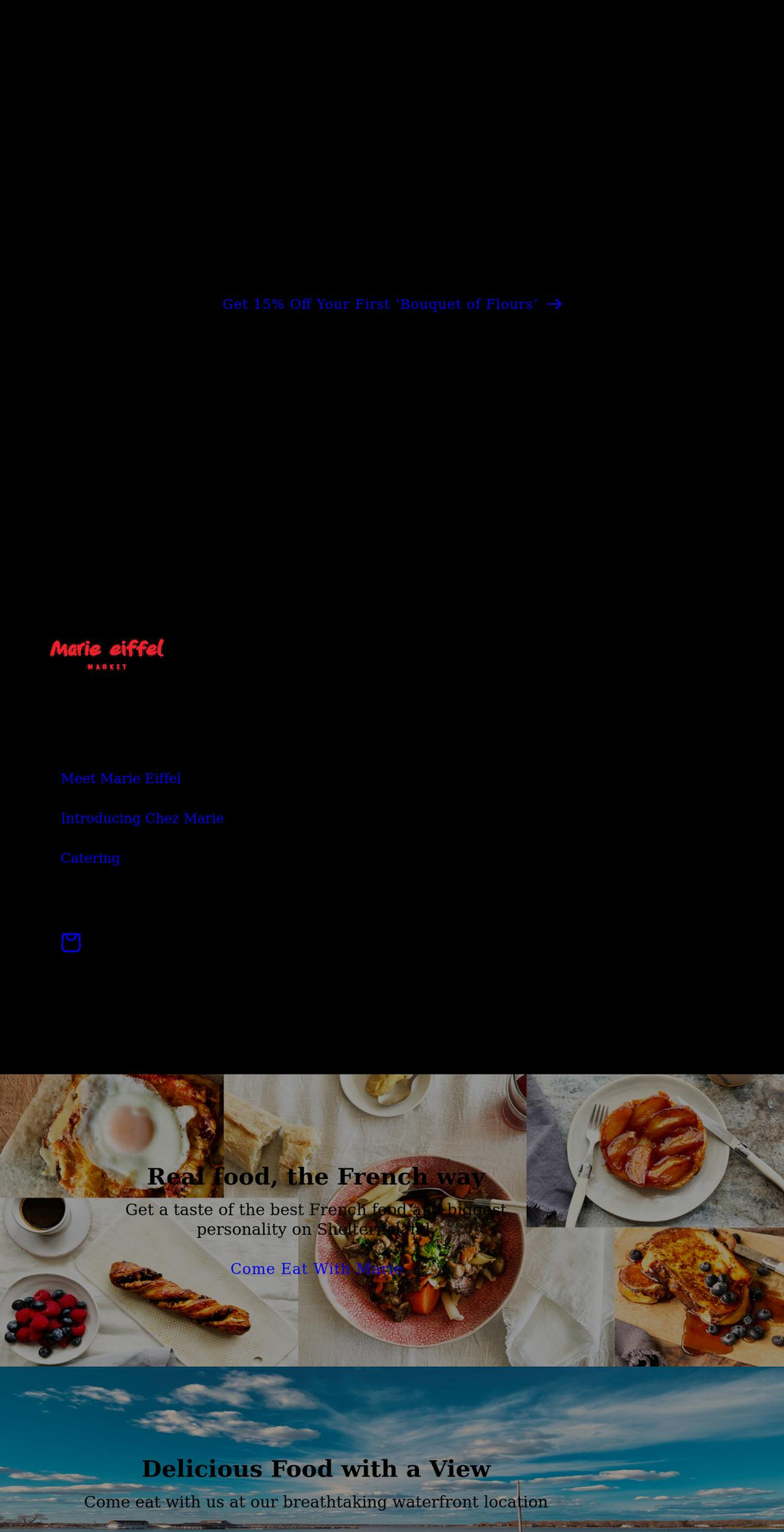 marieeiffelmarket.com shopify website screenshot