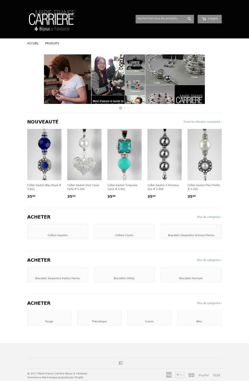 mariefrancecarriere.ca shopify website screenshot