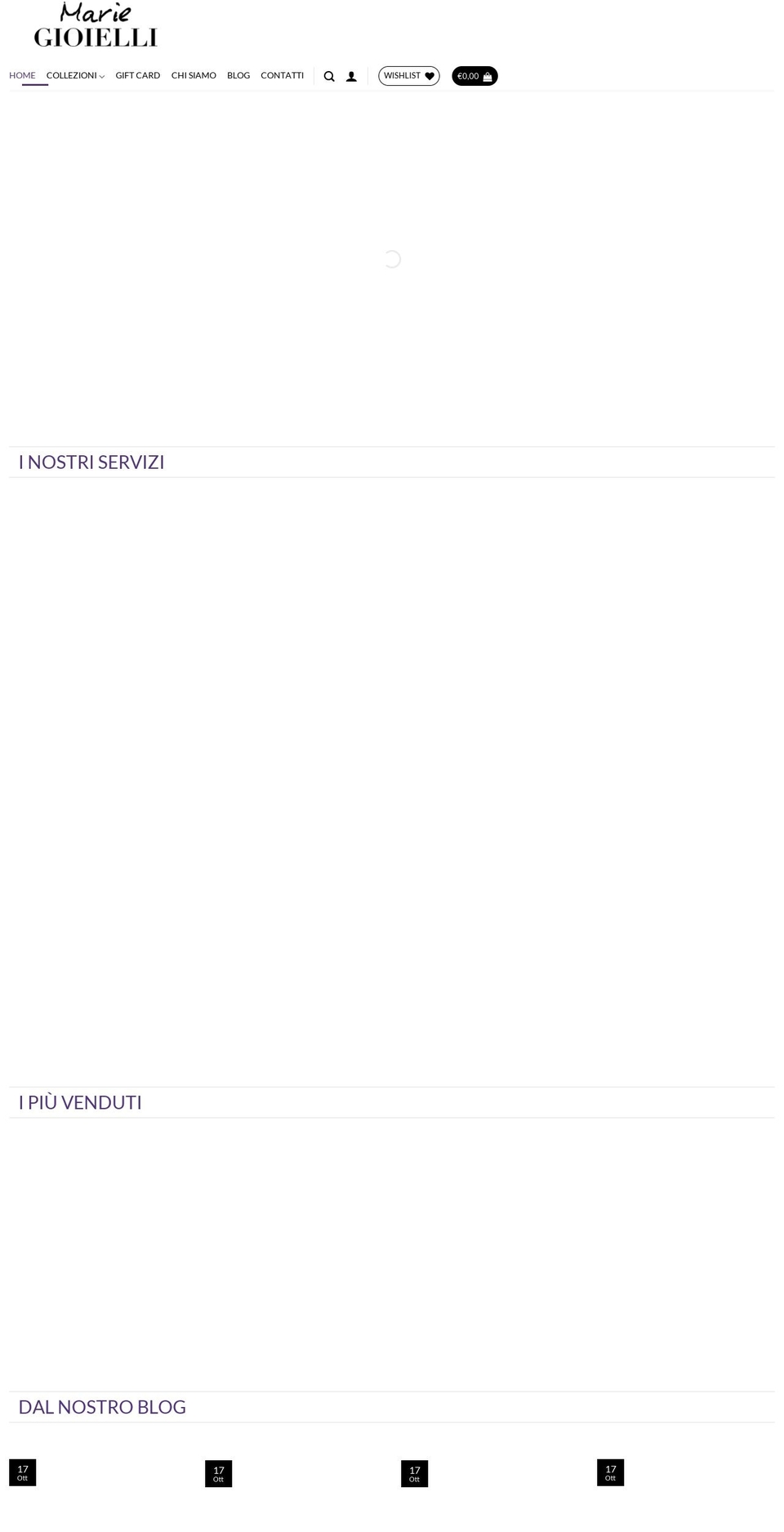 mariegioielli.com — Shopify storefront screenshot