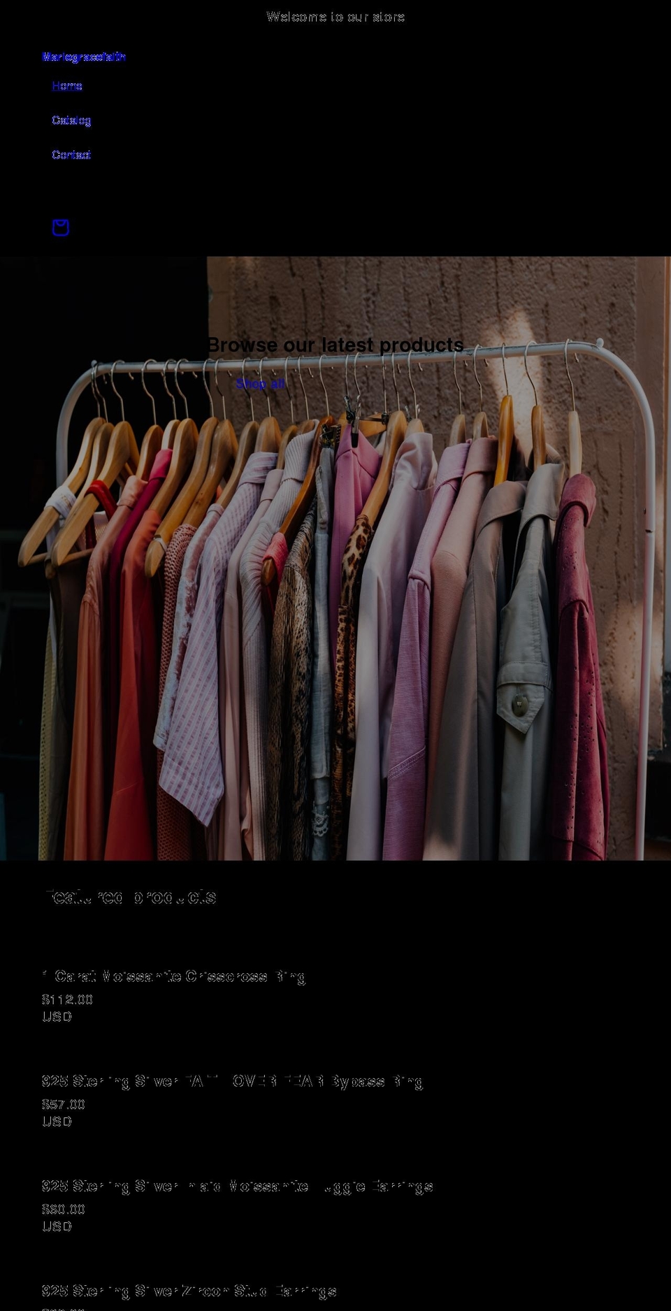 mariegracefaith.com — Shopify storefront screenshot