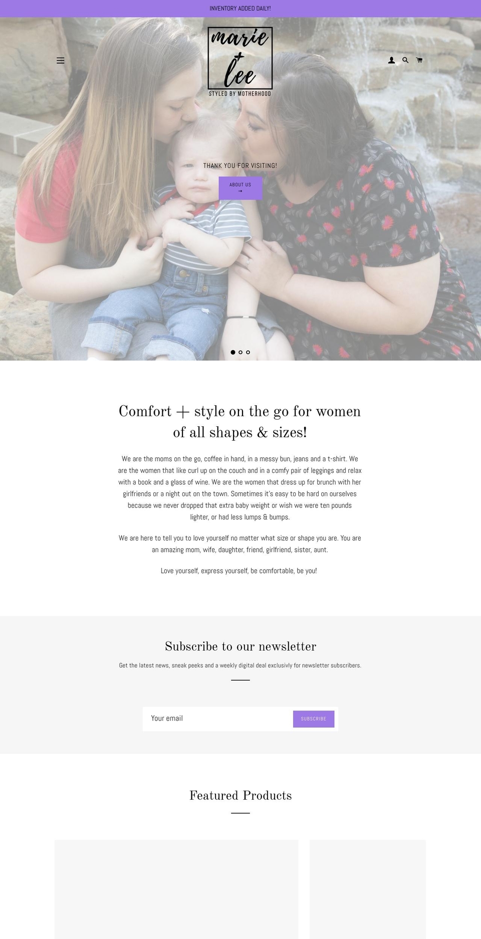 marieleeboutique.com — Shopify storefront screenshot