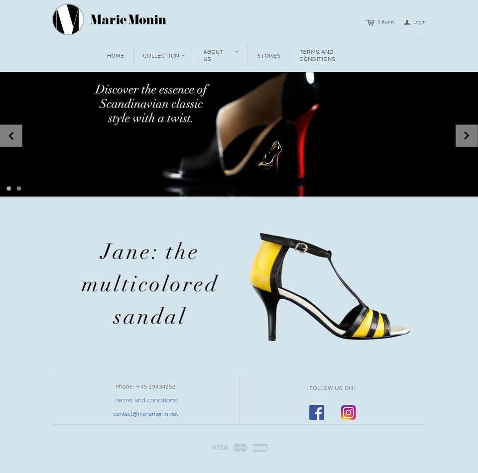 mariemonin.com shopify website screenshot