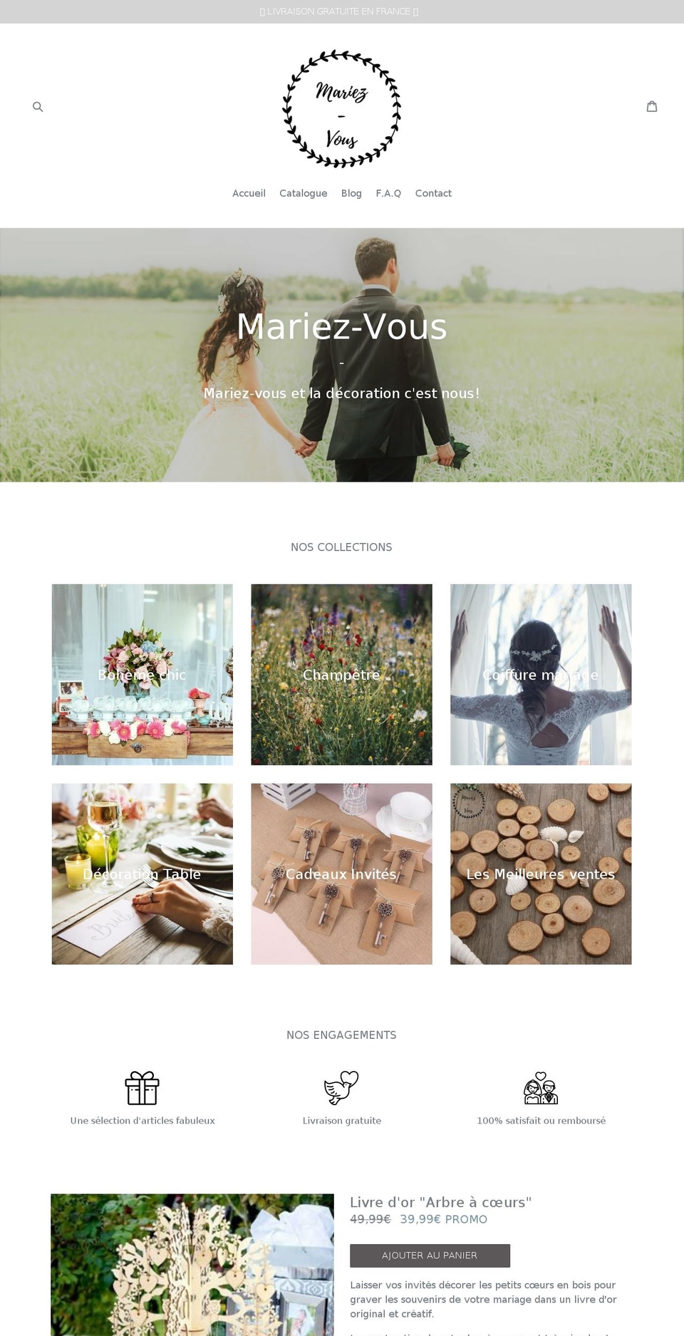 mariez-vous.com — Shopify storefront screenshot
