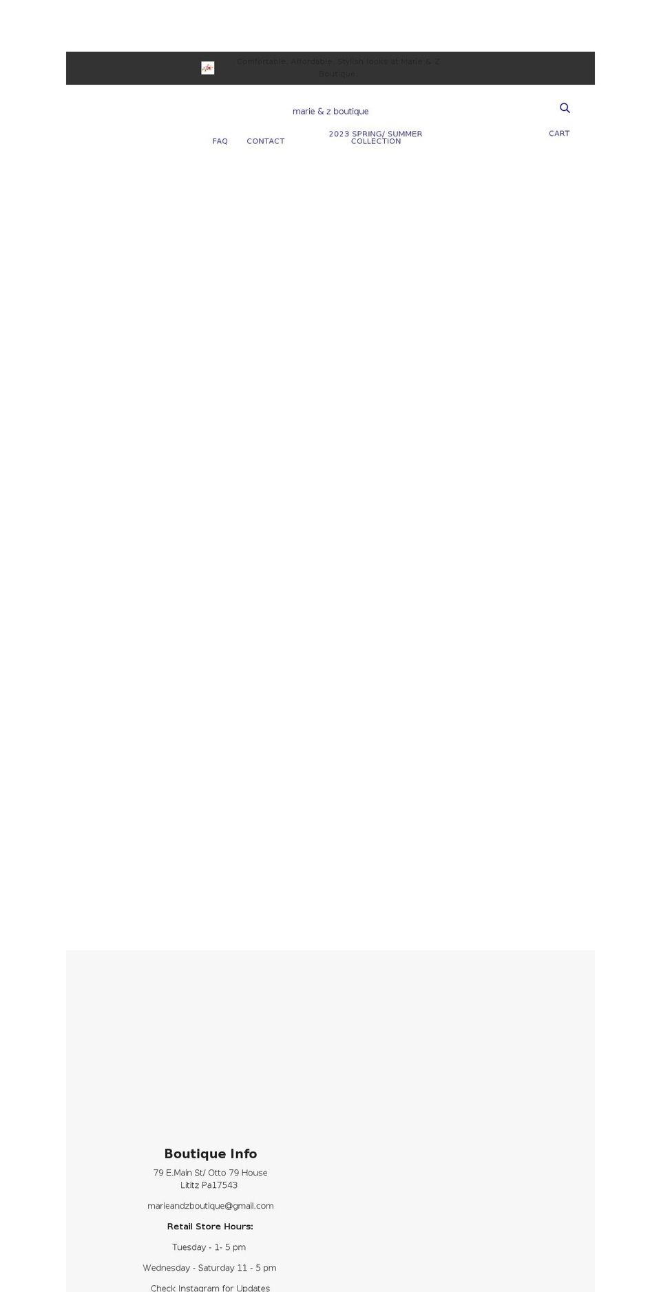 mariezboutique.com shopify website screenshot