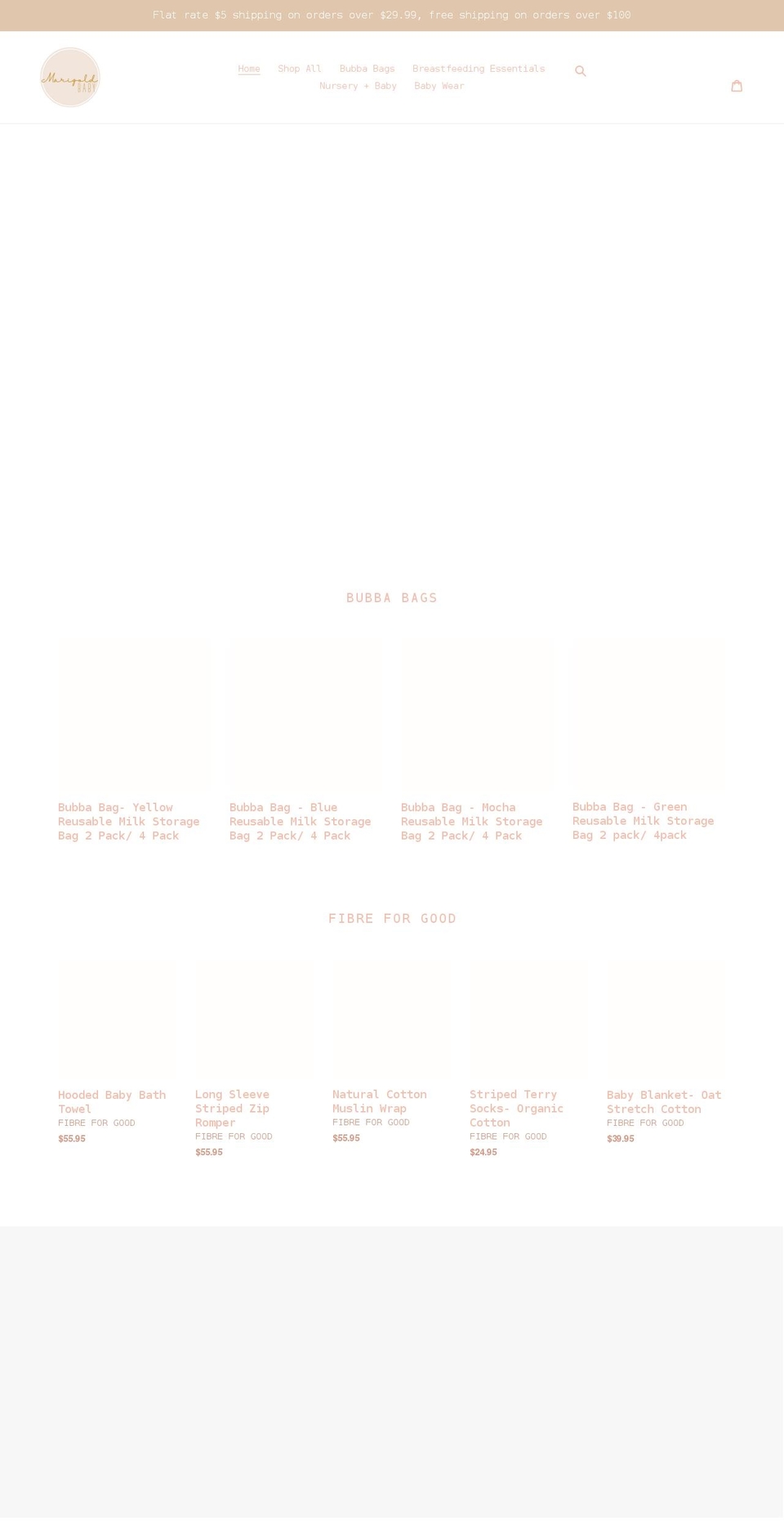 marigoldbaby.com shopify website screenshot