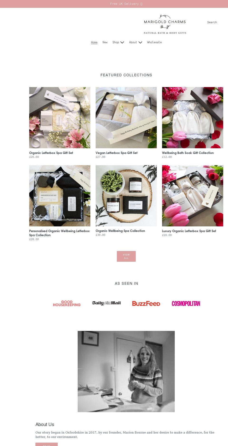 marigoldcharms.com shopify website screenshot