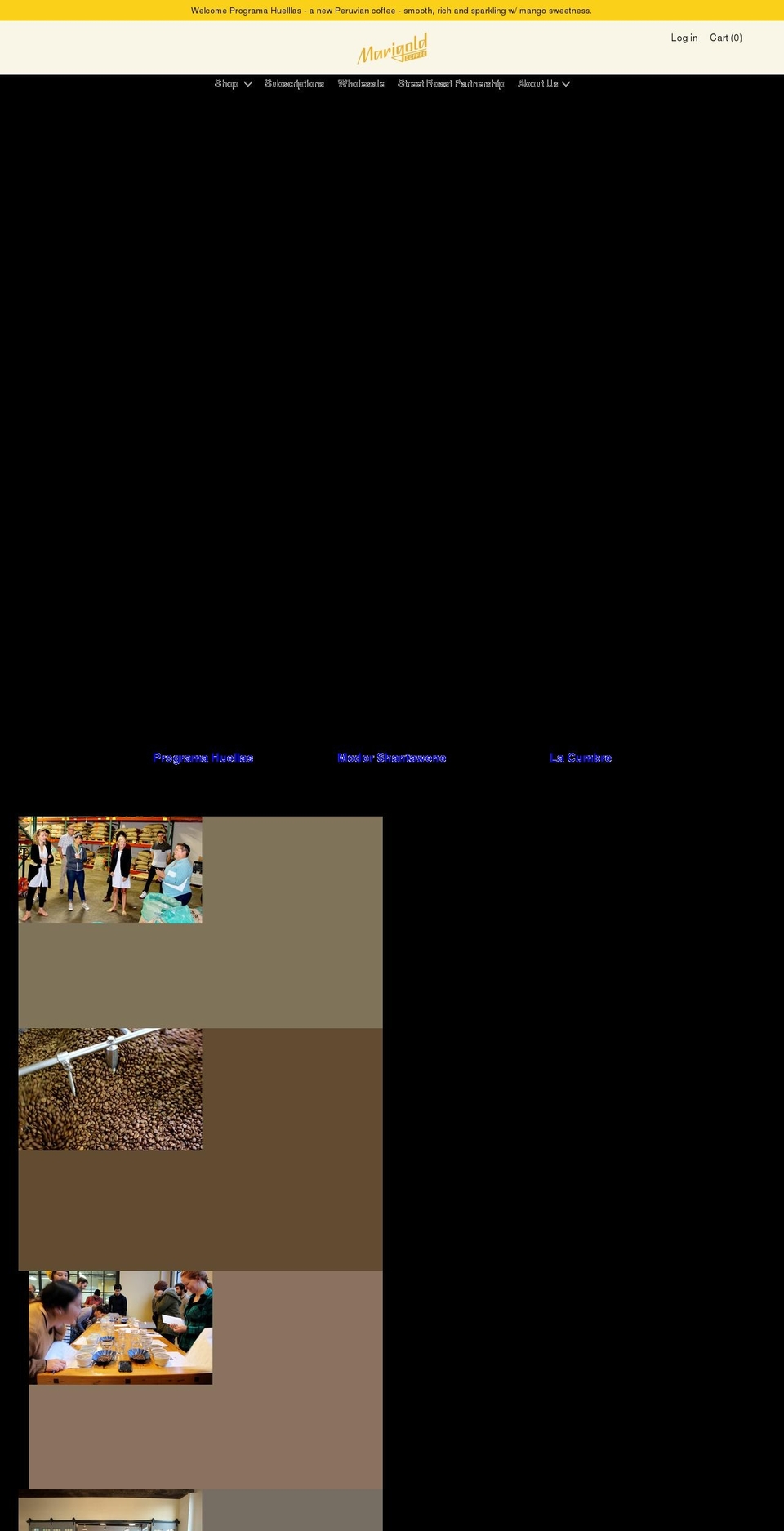 marigoldcoffee.com shopify website screenshot