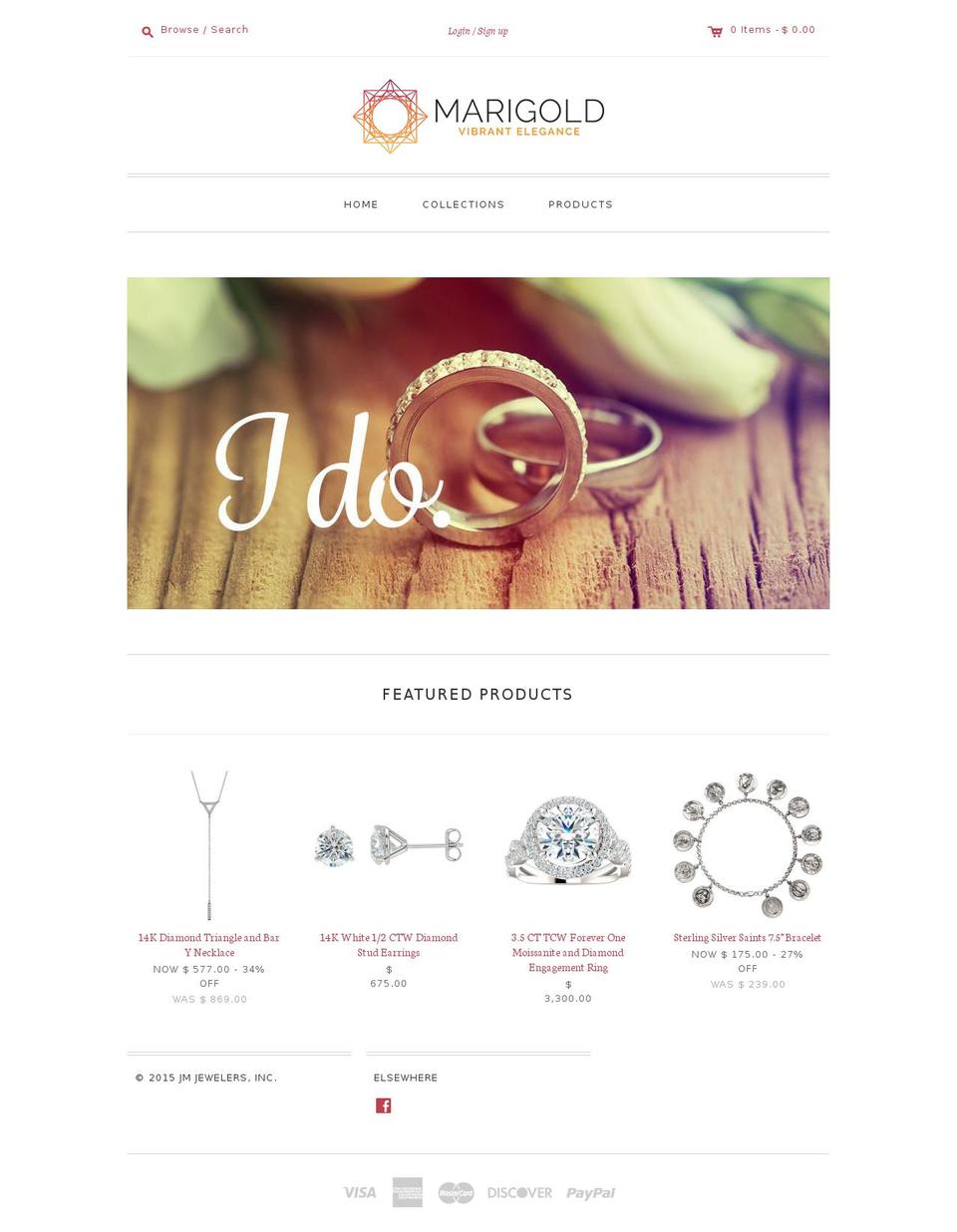 marigoldcollection.com — Shopify storefront screenshot
