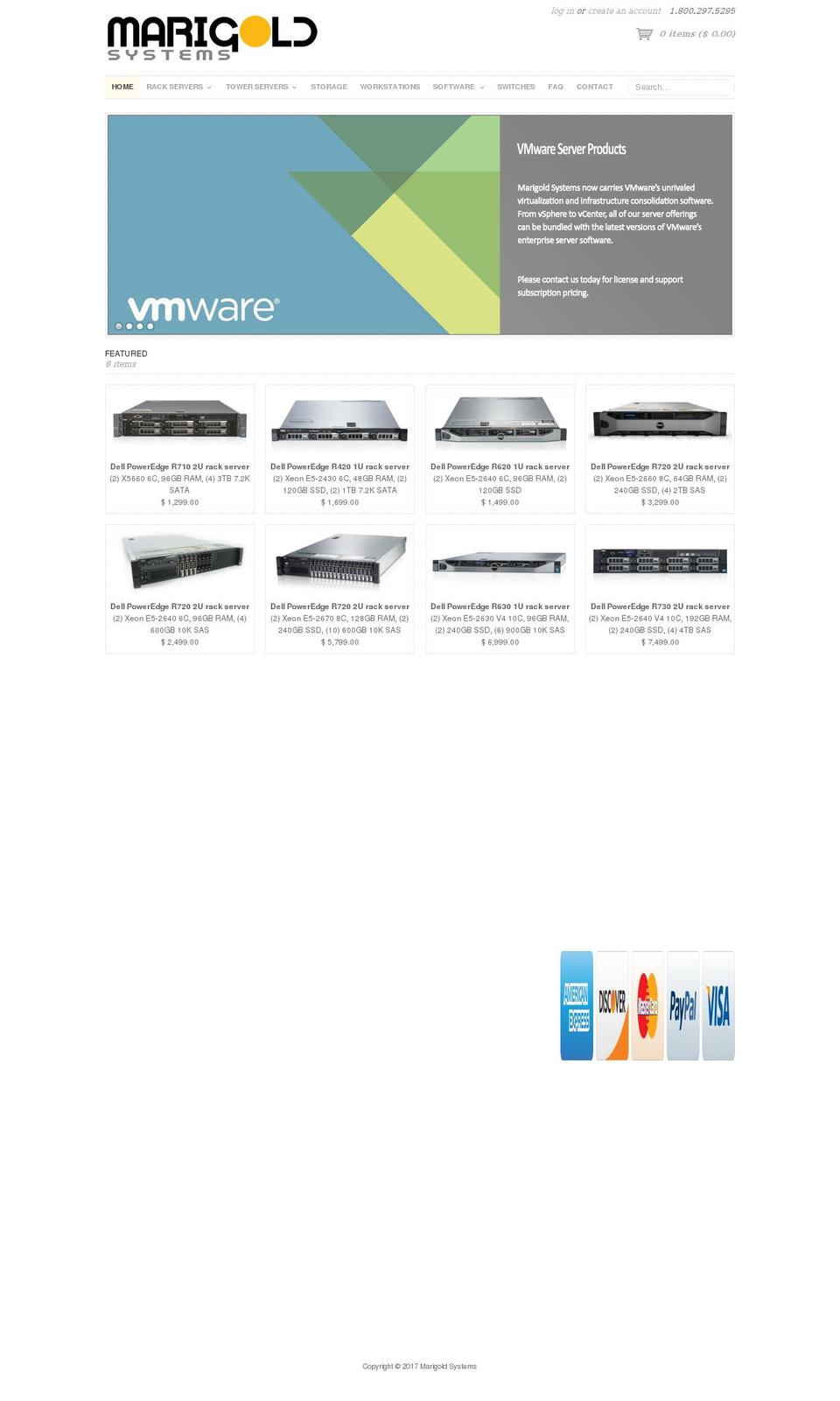 marigoldsystems.com shopify website screenshot