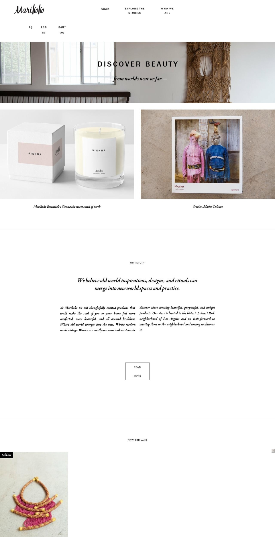marikoko.com — Shopify storefront screenshot