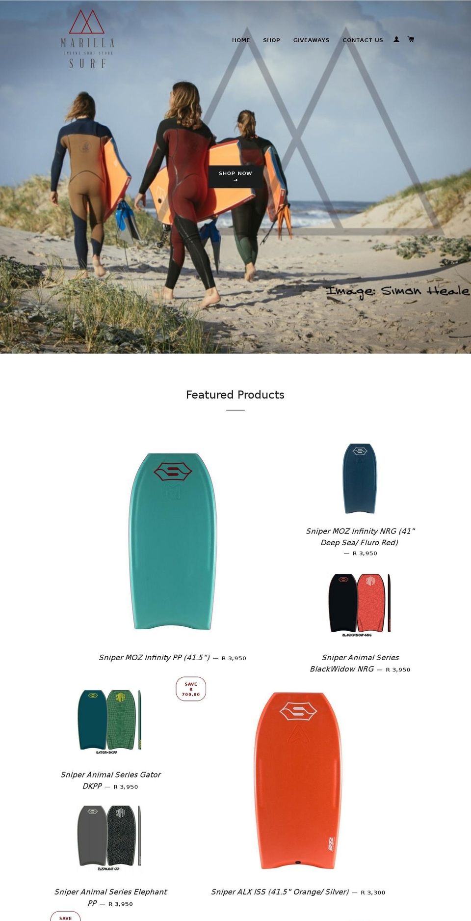 marillasurf.biz shopify website screenshot