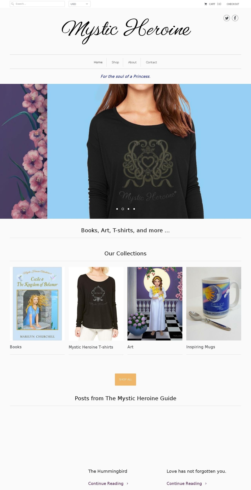 marilynchurchill.com shopify website screenshot