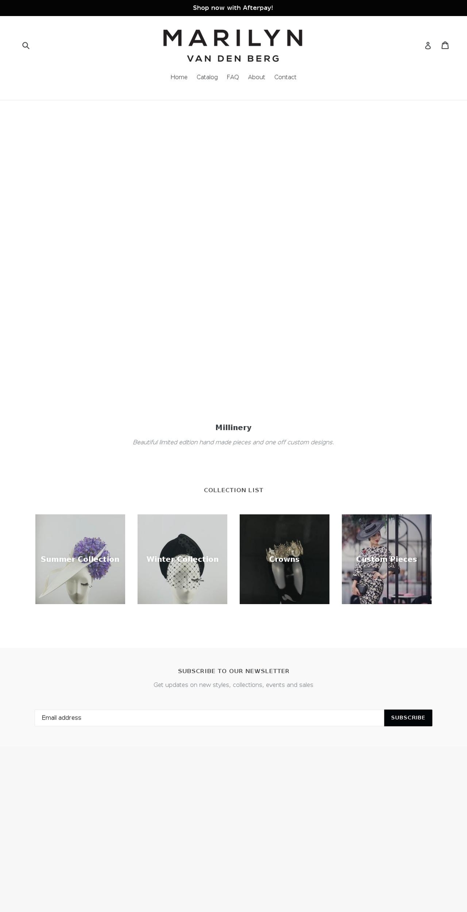 marilynvandenberg.com shopify website screenshot