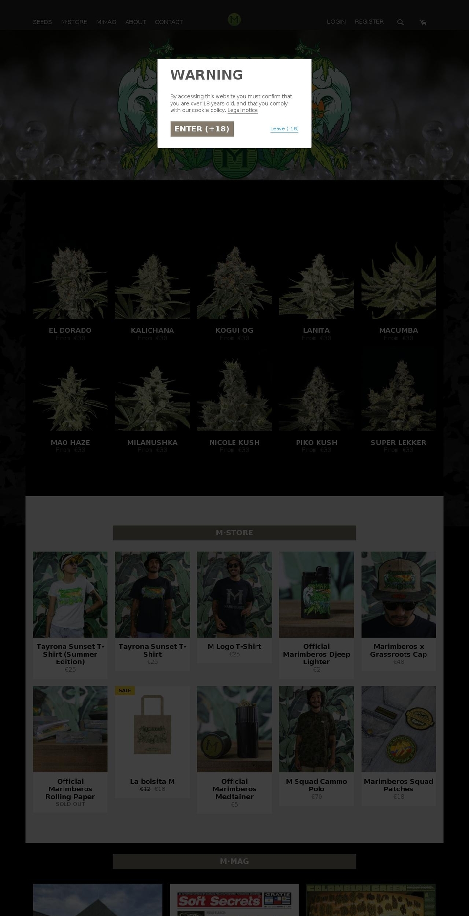 Marimbero Shopify theme site example marimberos.com