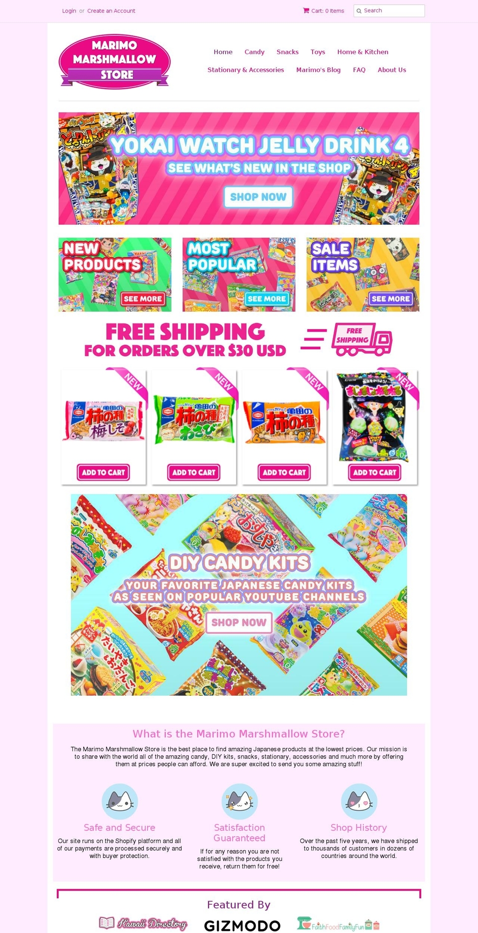 marimomarshmallow.com — Shopify storefront screenshot