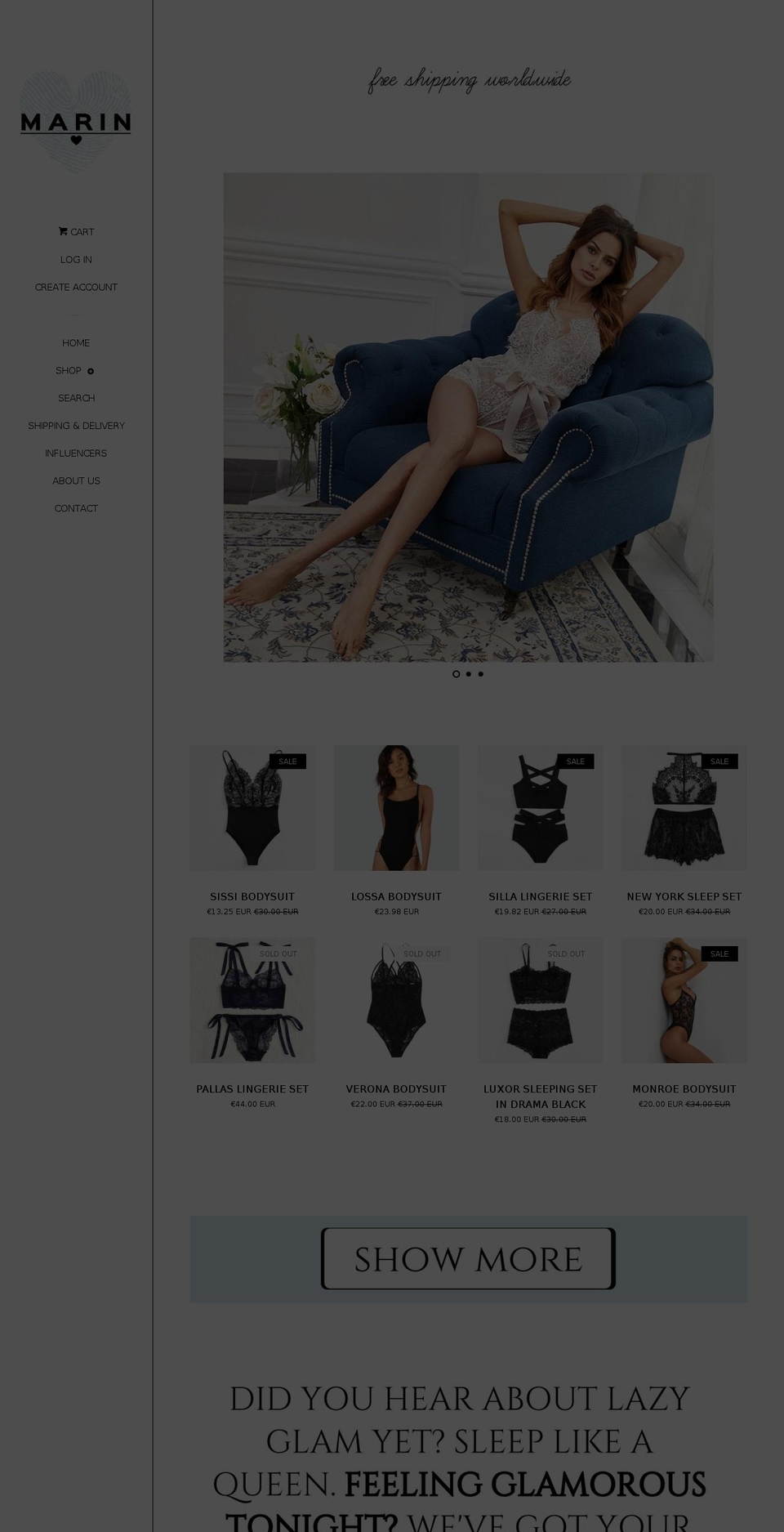 marin.world shopify website screenshot