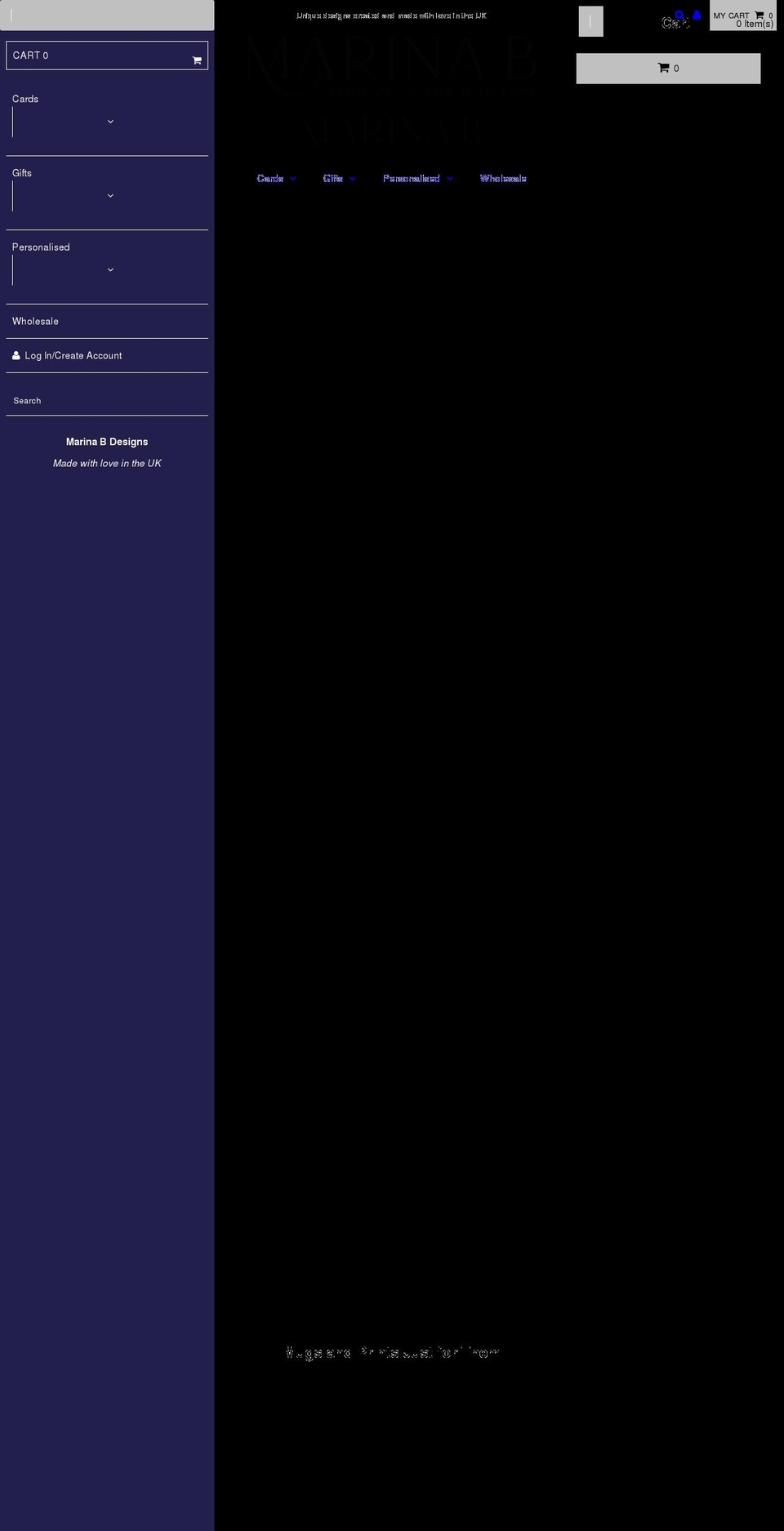 marinab.co.uk shopify website screenshot