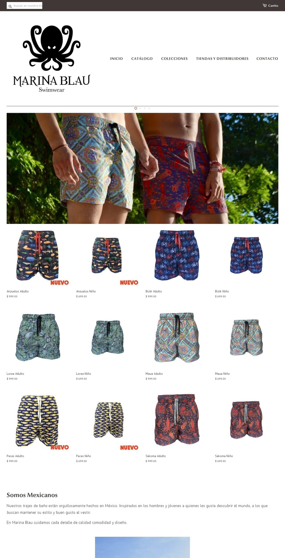 marinablau.com — Shopify storefront screenshot