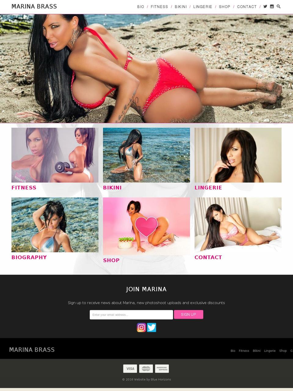 marinabrass.com shopify website screenshot