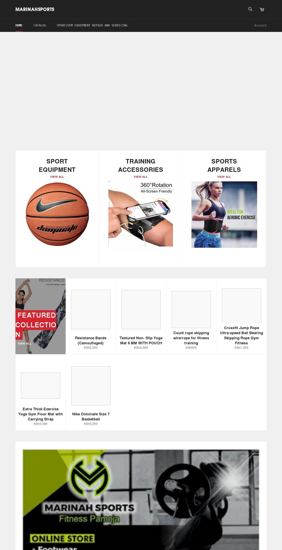 marinahsports.com shopify website screenshot