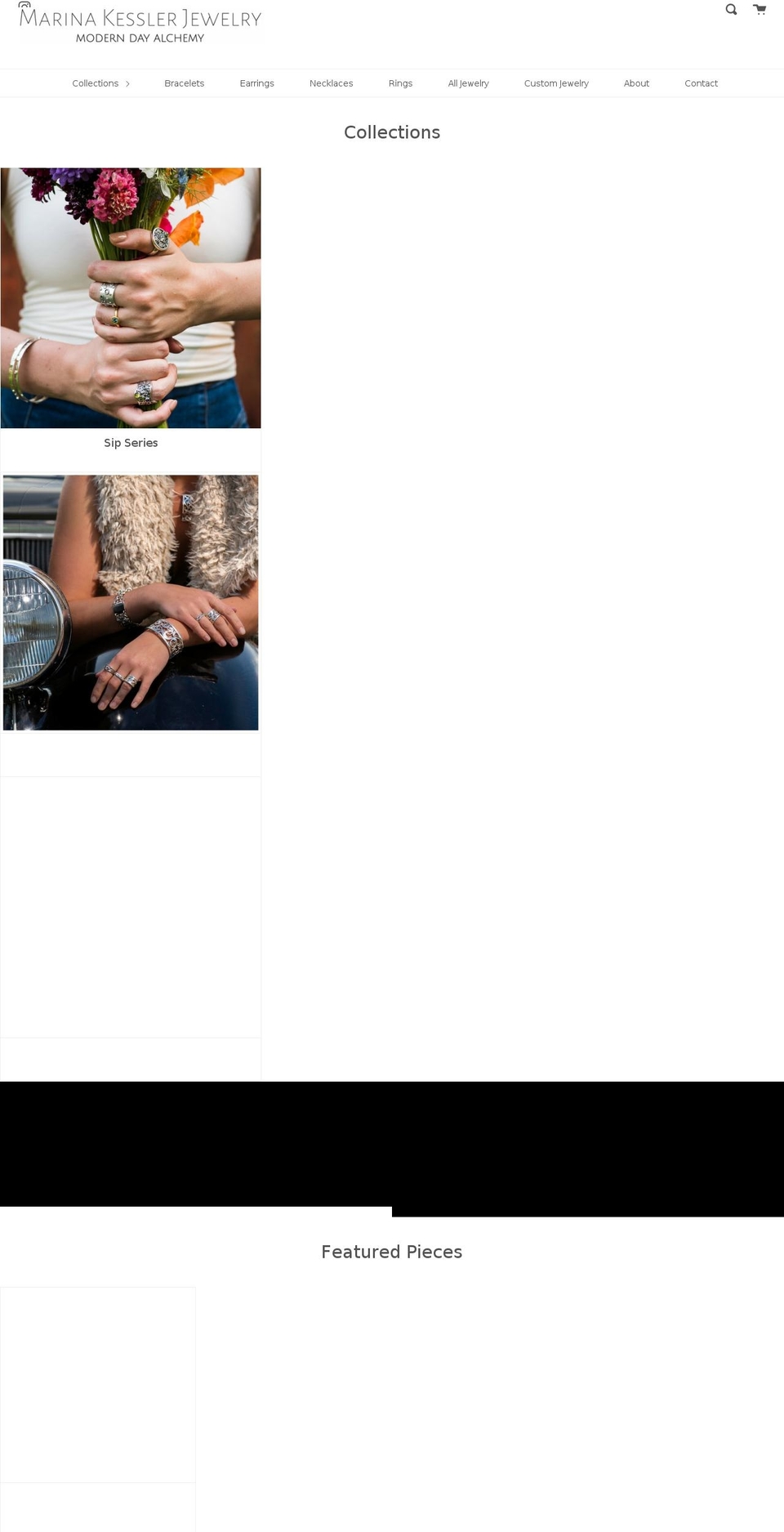 marinakesslerjewelry.com shopify website screenshot