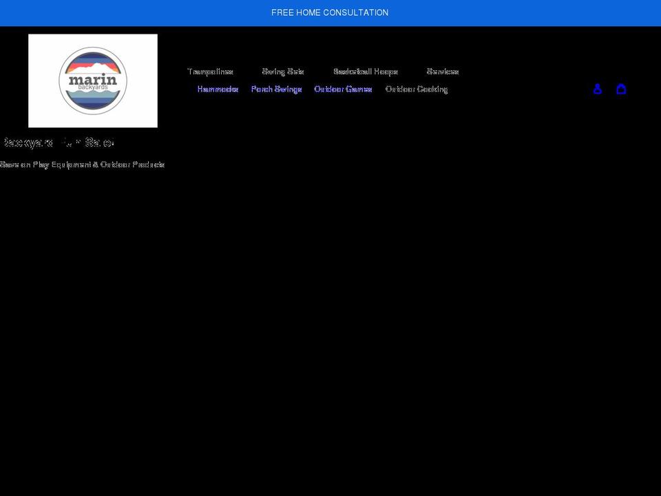 marinbackyards.com shopify website screenshot