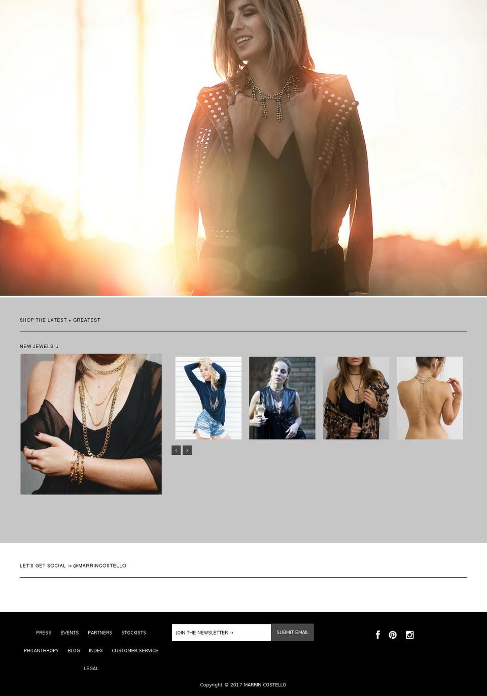 marincostello.com shopify website screenshot