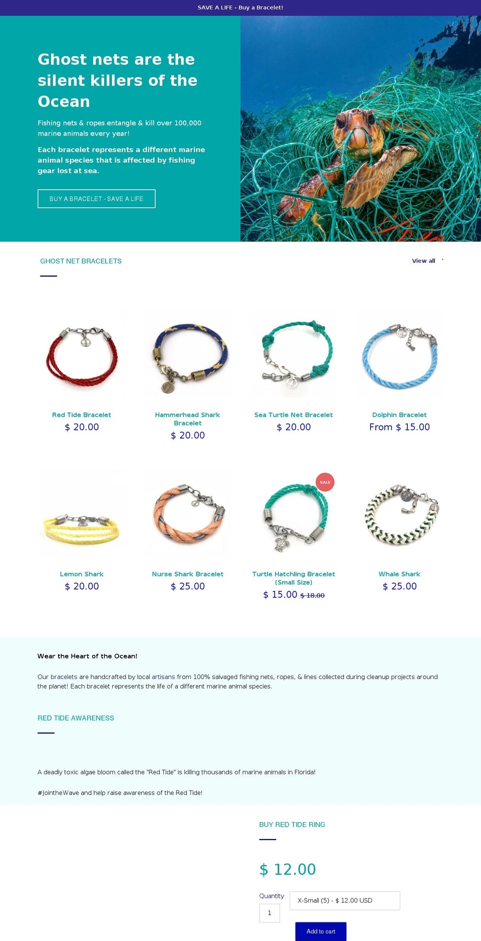 marinedebrisawareness.com — Shopify storefront screenshot