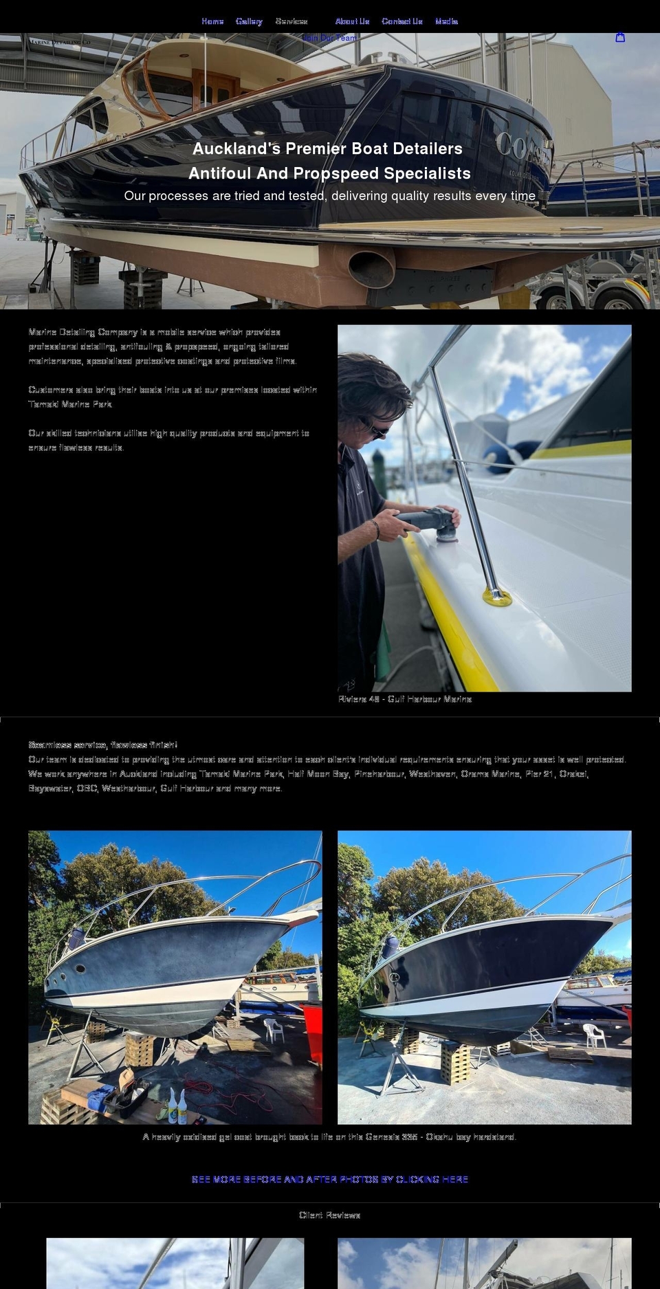 marinedetailingcompany.co.nz shopify website screenshot