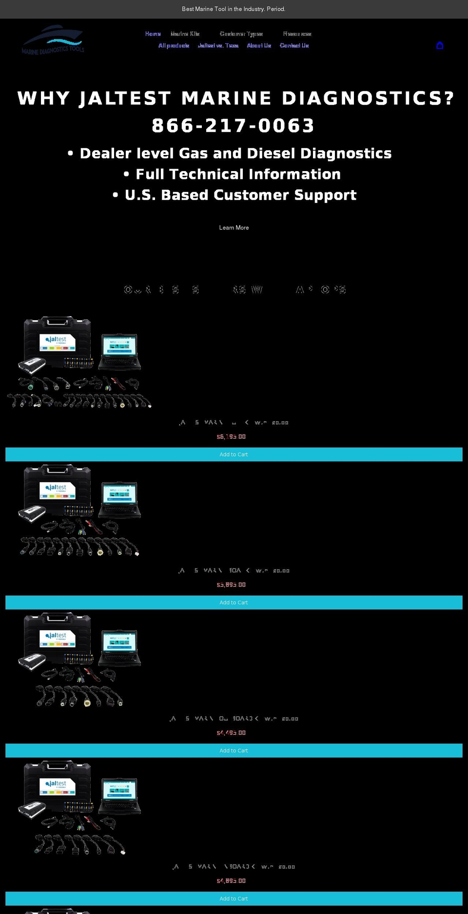 marinediagnostictool.com shopify website screenshot